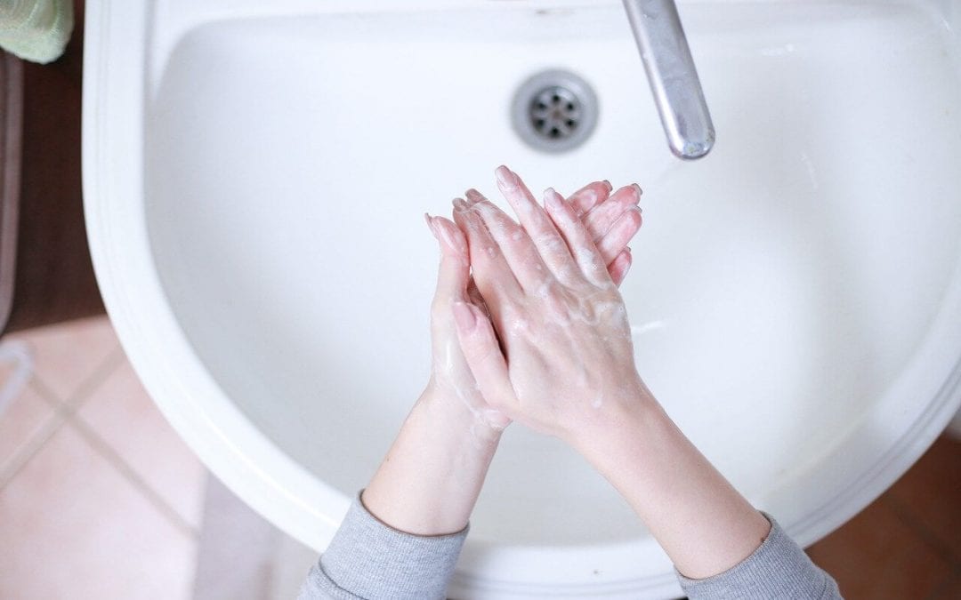 Save water at home by turning off the tap when you wash your hands.